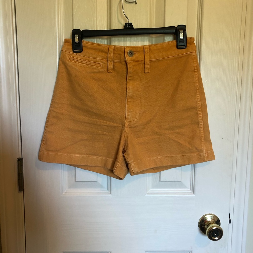 Madewell yellow shorts
